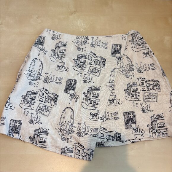Abercrombie and Fitch Linen Blend Printed Scarlett Skort XS - Picture 2 of 4
